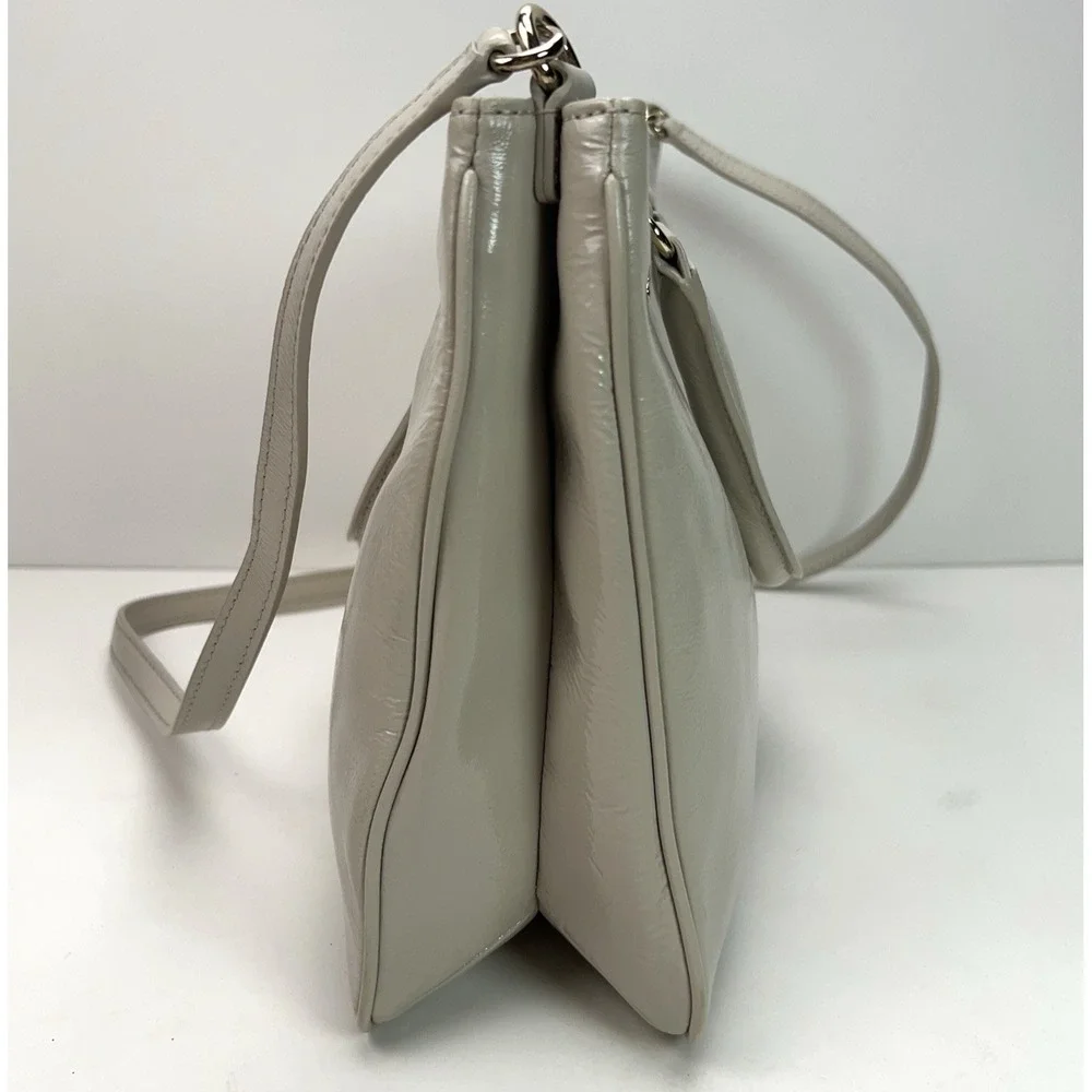KATE SPADE New York Wellesley‎ Tote Satchel Taupe Patent Leather Shoulder Purse